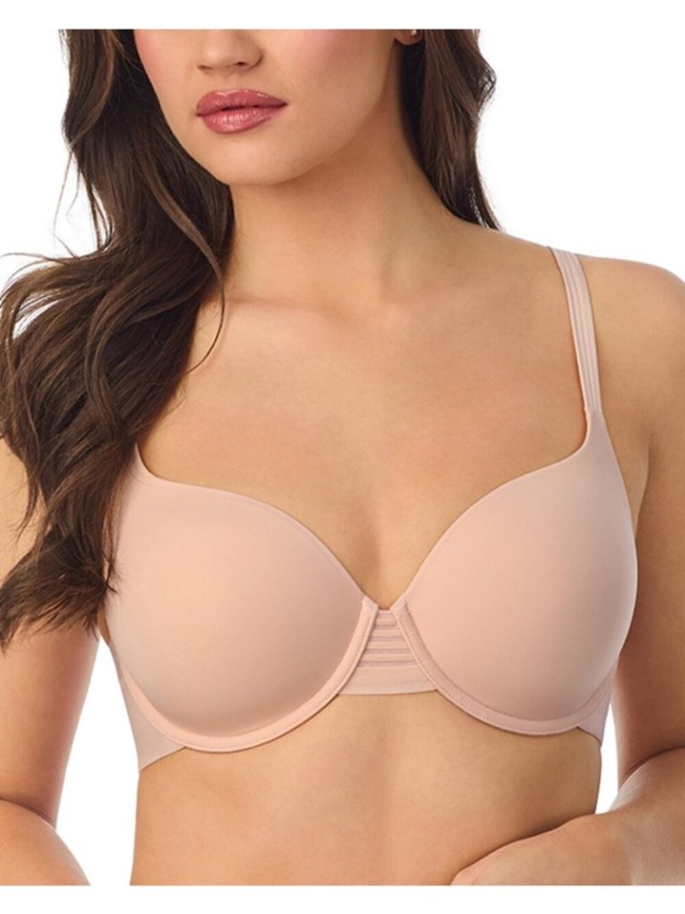 Le Mystere Second Skin Underwire Minimizer Bra Size 32D Pale Peach New With tag